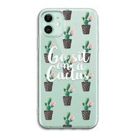 Cactus quote: iPhone 11 Transparant Hoesje