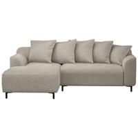 Leen Bakker - Bank Elsa Met Chaise Longue Links - Anthology - Stof - Beige - 177x246x84 Cm