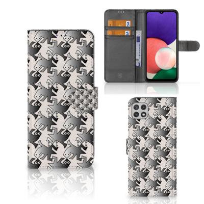 Samsung Galaxy A22 5G | Telefoonhoesje | Met pasjeshouder | Salamander Grey