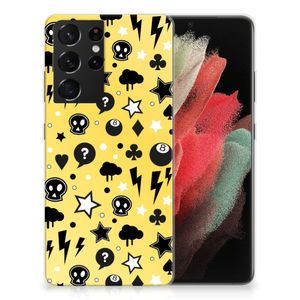 Silicone Back Case Samsung Galaxy S21 Ultra Punk Geel