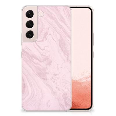 Samsung Galaxy S22 | TPU | Siliconen hoesje | Marble Pink - Origineel Cadeau Vriendin