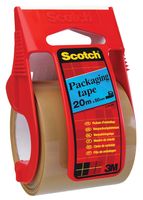 Scotch afroller met verpakkingsplakband, ft 50 mm x 20 m, bruin - thumbnail