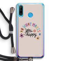 Happy days: Huawei P30 Lite Transparant Hoesje met koord
