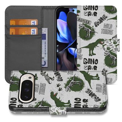Dino Print Google Pixel 10 Pro | Portemonnee Hoesje | Portemonnee hoesje