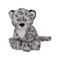 Nature Planet Pluche dieren knuffel - Sneeuw luipaard - van 16 cm - Knuffeldieren speelgoed