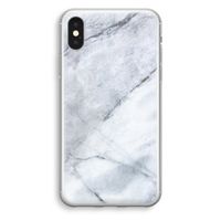 Witte marmer: iPhone XS Transparant Hoesje