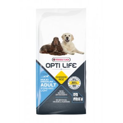 Opti Life Adult Sterilised Light Medium/Maxi hondenvoer 12,5 kg