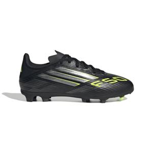 adidas F50 League Gras / Kunstgras Voetbalschoenen (MG) Kids Zwart Zilver Neongeel