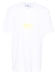 MSGM t-shirt en coton à logo imprimé - Blanc