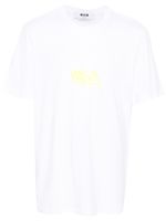 MSGM t-shirt en coton à logo imprimé - Blanc