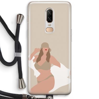 One of a kind: OnePlus 6 Transparant Hoesje met koord