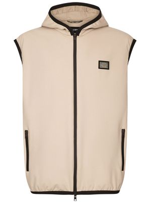 Dolce & Gabbana gilet à plaque logo - Tons neutres