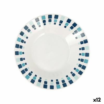 Diep bord Quid Simetric Blauw Keramisch 20 cm (12 Stuks)