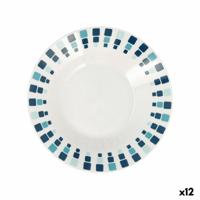 Diep bord Quid Simetric Blauw Keramisch 20 cm (12 Stuks)
