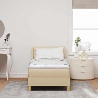 Boxspringbed met matras met hoofdeinde Crème 80 x 200 cm Stof