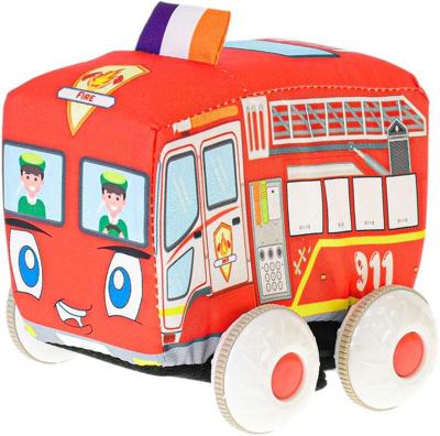 Van Der Doelen Mini club soft car brandweerauto met pull back