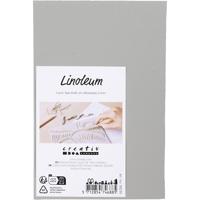Creativ Company Linoleum, afm 10x15 cm, dikte 3 mm, grijs, 2 stuk/ 1 doos