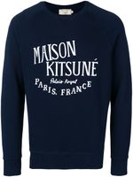 Maison Kitsuné sweat à logo imprimé - Bleu - thumbnail