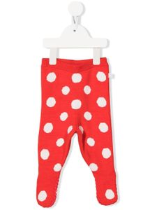 Stella McCartney Kids legging en maille à pois - Rouge