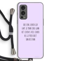 Gek: OnePlus Nord 2 5G Transparant Hoesje met koord