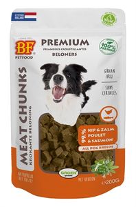 BIOFOOD MEAT CHUNKS KIP&ZALM 200 GR