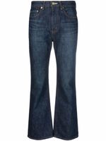 Tu es mon Tresor jean bootcut court - Bleu