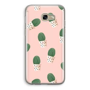Cactusprint roze: Samsung Galaxy A5 (2017) Transparant Hoesje
