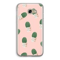 Cactusprint roze: Samsung Galaxy A5 (2017) Transparant Hoesje