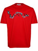 Lanvin t-shirt en coton à logo imprimé - Rouge