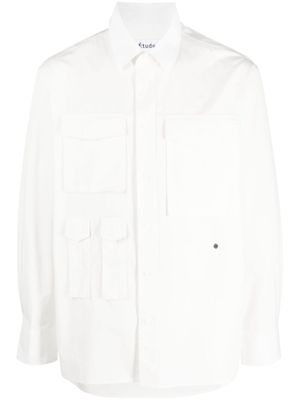 Études Studio chemise à poches à rabat - Blanc
