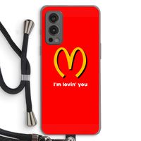 I'm lovin' you: OnePlus Nord 2 5G Transparant Hoesje met koord