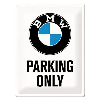 Metalen Plaat 'BMW Parking Only' 30 x 40 cm