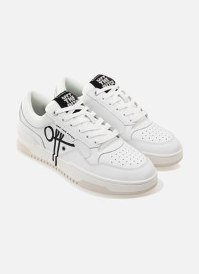 Off The Pitch Fullstop Soft Action Leather Sneakers Heren Wit/Zwart - Maat 40 - Kleur: WitZwart | Soccerfanshop