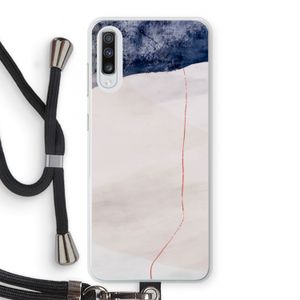 Stone White: Samsung Galaxy A70 Transparant Hoesje met koord