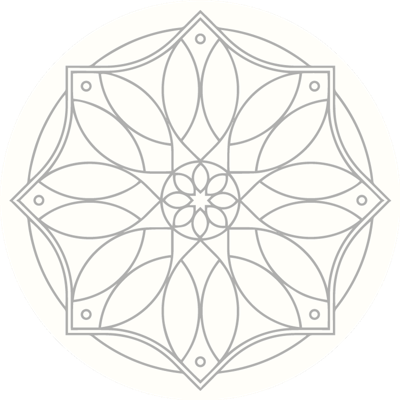 Mandala-ontwerp vinyl tapijt wit
