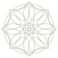 Mandala-ontwerp vinyl tapijt wit