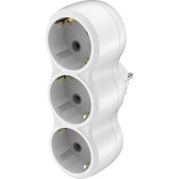 Stopcontact Splitter - Verdeelstekker - Brinton - 3 Stopcontacten - Randaarde - Kinderbeveiliging - Wit