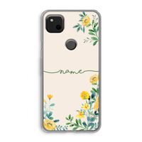 Gele bloemen: Google Pixel 4a Transparant Hoesje