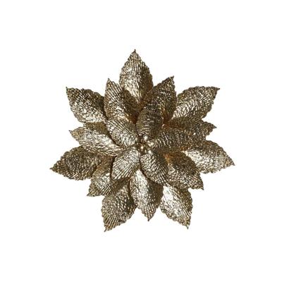 Wanddecoratie DKD Home Decor 56 x 4,5 x 56 cm Bloem Gouden Modern