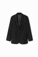 Blazer bloemvormige gaatjes - BLACK - S