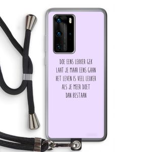 Gek: Huawei P40 Pro Transparant Hoesje met koord