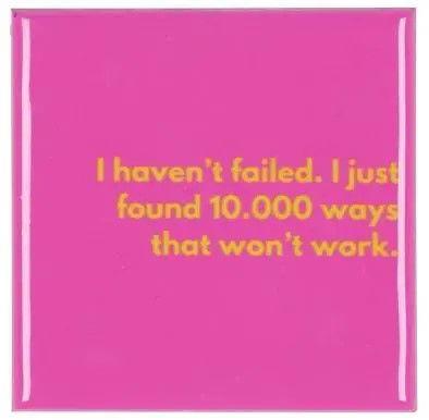 Tegeltje i haven't pink 10x10x1 cm - Daan kromhout design