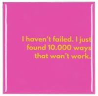 Tegeltje i haven't pink 10x10x1 cm - Daan kromhout design