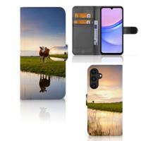 Samsung Galaxy A15 | Telefoonhoesje | Met pasjeshouder | Koe