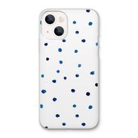 Blauwe stippen: iPhone 13 Transparant Hoesje