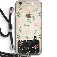 Small white flowers: iPhone 6 / 6S Transparant Hoesje met koord