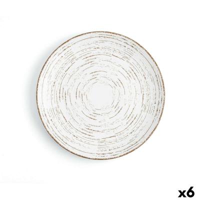 Eetbord Ariane Tornado White Tweekleurig Keramisch Ø 27 cm (6 Stuks)