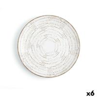 Eetbord Ariane Tornado White Tweekleurig Keramisch Ø 27 cm (6 Stuks)