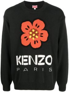 Kenzo pull Boke Flower en maille intarsia - Noir