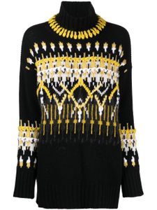 Ermanno Scervino pull en maille intarsia - Noir